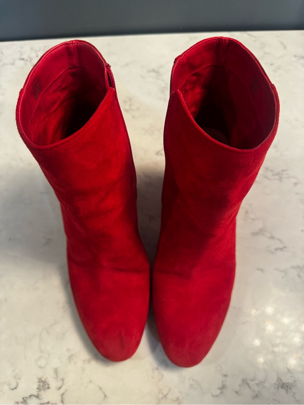 Vince Camuto Red Suede Ankle Boots